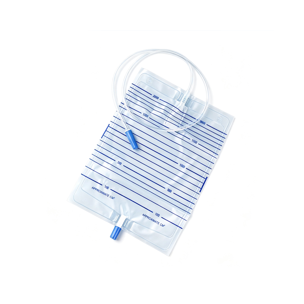 1000ml/1500ml/2000ml 医療グレードの簡単に空になる尿バッグ、プル＆プッシュバルブ付き